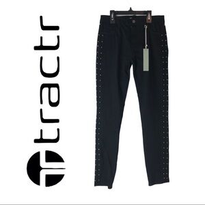 NWT TRACTR Mid Rise Studded Skinny Jeans